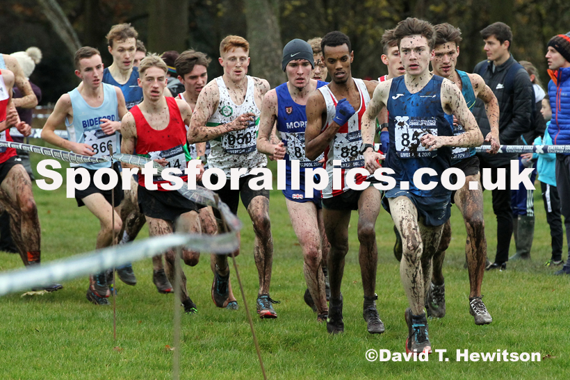 Mens under-20s, 2019 European Cross Country Trials and British Cross Challenge, Sefton Park, Liverpool.  Photo: David T. Hewitson/Sports for All Pics